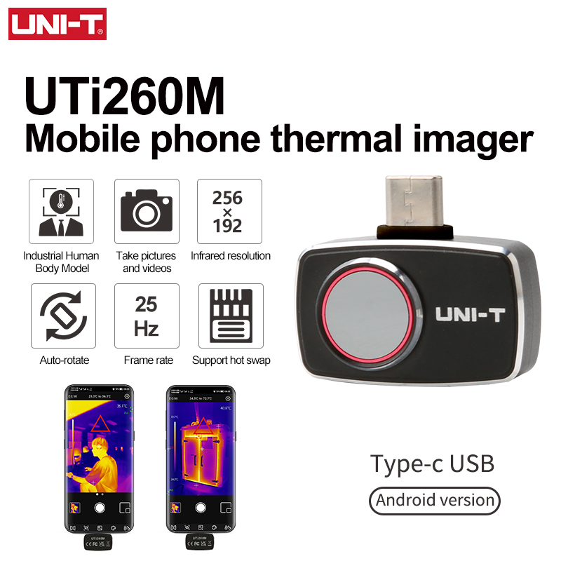 Thermal Imaging Camera 256X192 - 스마트폰용 UNI-T 열화상 카메라 UTI260M UTI256M