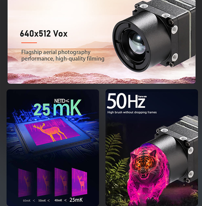 Hunting Thermal Imaging Scope - 신제품 640x512 FPV 드론 열화상 카메라