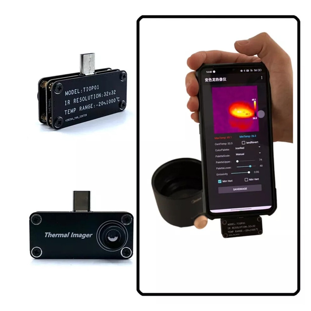 SALE TIOP01 안드로이드 폰용 적외선 열화상 카 - Tiop01 Thermal Camera 리뷰 및 가격