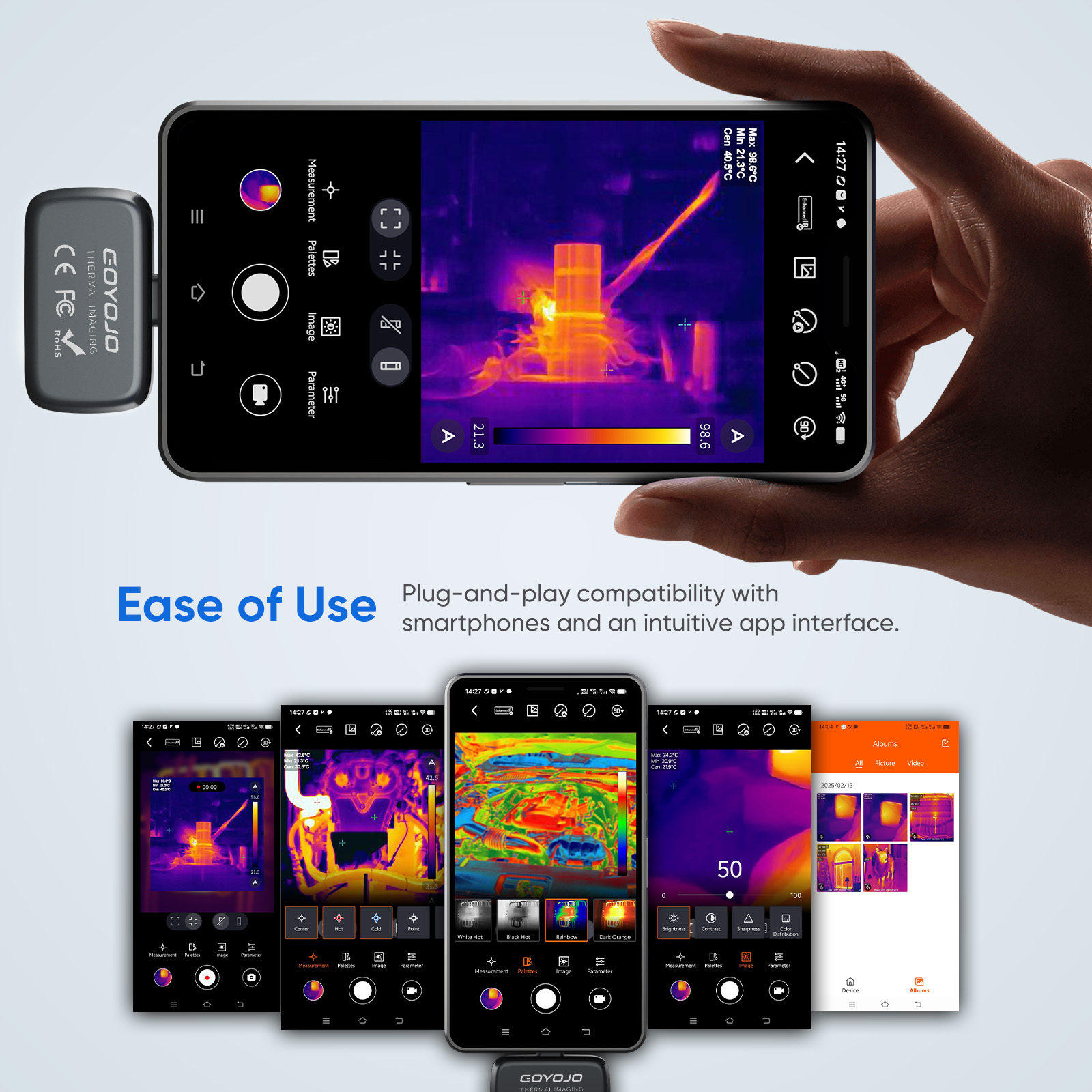 GOYOJO 아이폰/안드로이드/태블릿용 열화상 카메라  - Thermal Imaging Camera 256X192 리뷰 및 가격