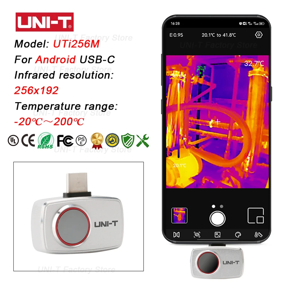 UNI-T 적외선 열화상 카메라 UTi120Mobile - Thermal Imaging Camera 256X192 리뷰 및 가격